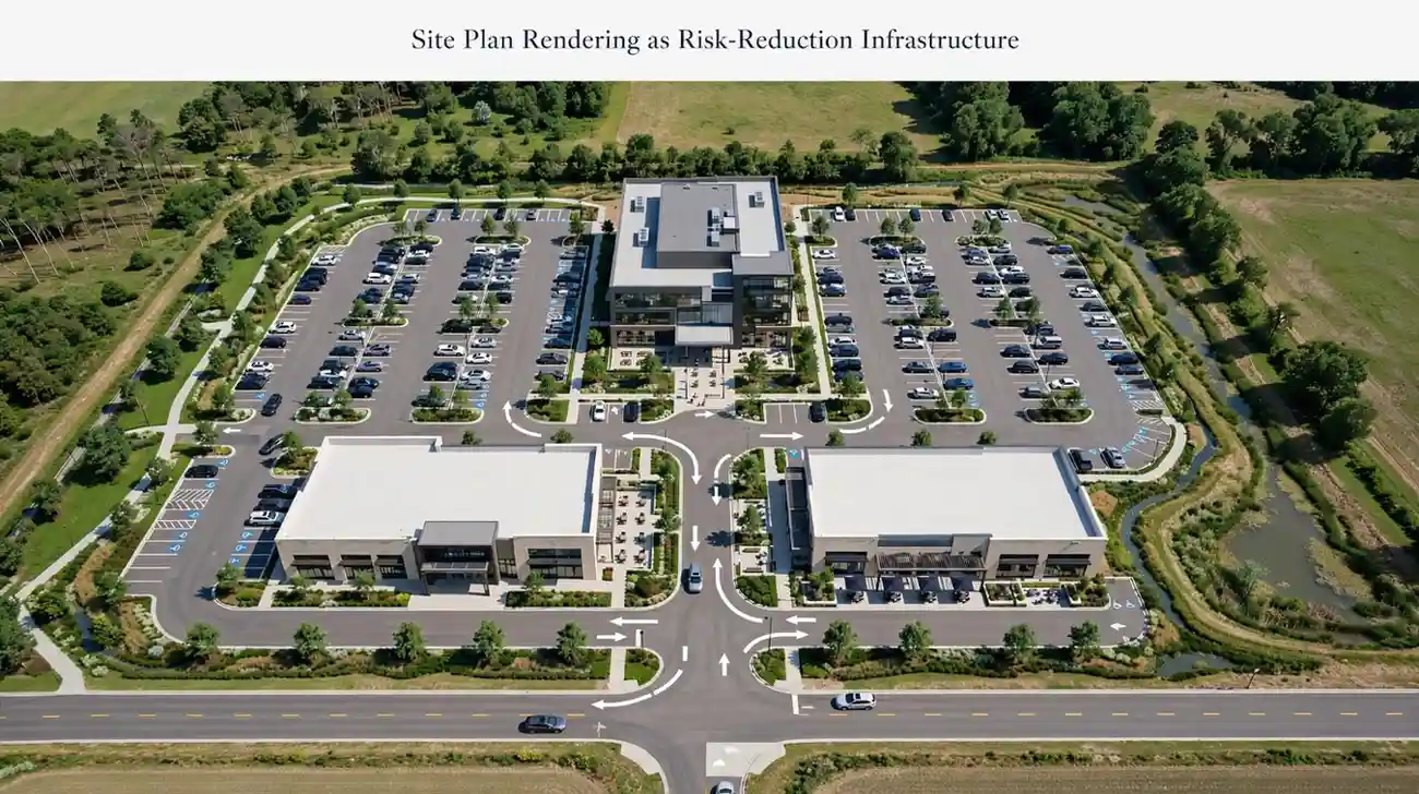 commercial-real-estate-site-plan-rendering